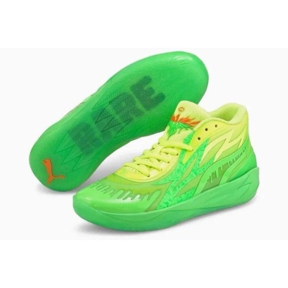 Puma Lamelo Ball MB.02 Nickelodeon Slime 377584-01 Basketball Shoes Sz 10